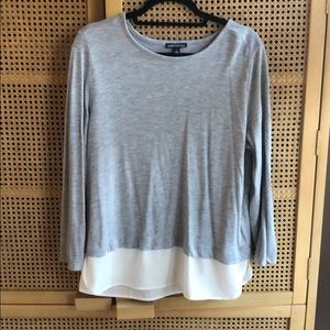 Simple gray shirt with pretty white bottom lining